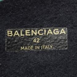 Balenciaga Black Knit Fabric Speed Trainer High Top Sneakers Size 42