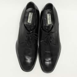 Balenciaga Black Leather Lace Up Derby Size 44