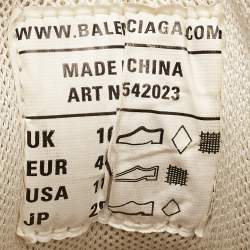 Balenciaga Cream Mesh and Faux Leather Track Sneakers Size 44