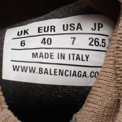 Balenciaga Beige Knit Fabric Speed Trainer Sneakers Size 40