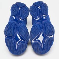 Balenciaga Blue Faux Leather and Mesh Triple S Sneakers Size 43