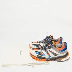 Pre Owned Balenciaga Multicolor Faux Leather and Mesh Track Sneakers Size 43