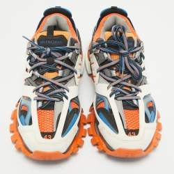 Pre Owned Balenciaga Multicolor Faux Leather and Mesh Track Sneakers Size 43