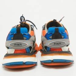 Pre Owned Balenciaga Multicolor Faux Leather and Mesh Track Sneakers Size 43
