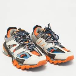 Pre Owned Balenciaga Multicolor Faux Leather and Mesh Track Sneakers Size 43