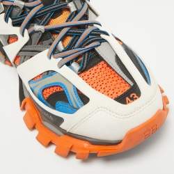 Pre Owned Balenciaga Multicolor Faux Leather and Mesh Track Sneakers Size 43