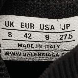 Balenciaga Black Knit Fabric Graffiti Speed Trainer Sneakers Size 42