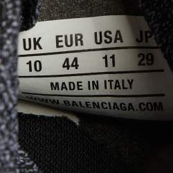 Balenciaga Grey/Black Knit Fabric Speed Trainer High Top Sneakers Size 44