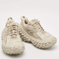 مملوكة مسبقًا Balenciaga Beige Mesh and Faux Leather Bouncer Chunky Sneakers Size 41