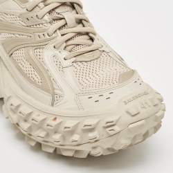 مملوكة مسبقًا Balenciaga Beige Mesh and Faux Leather Bouncer Chunky Sneakers Size 41