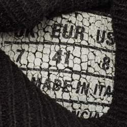 Pre Owned Balenciaga Black Knit Fabric Speed 2.0 High Top Sneakers Size 41