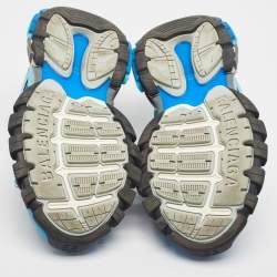 Pre Owned Balenciaga Multicolor Faux Leather and Mesh Track Lace Up Sneakers Size 41