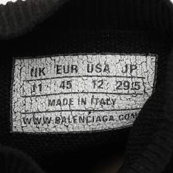 Pre Owned Balenciaga Black Knit Fabric Speed Trainer Sneakers Size 45