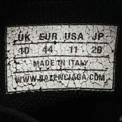 Balenciaga Black/White Knit Fabric Allover Logo Speed Trainer Sneakers Size 44