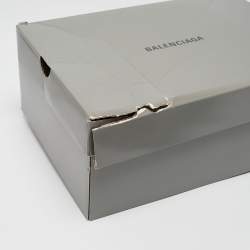 Balenciaga Black Faux Leather and Mesh Track Sneakers Size 36