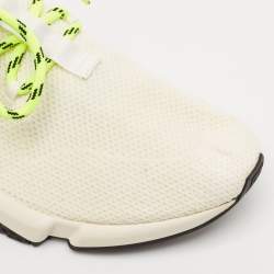 Balenciaga Off white Knit Fabric Speed Trainer Sneakers Size 43