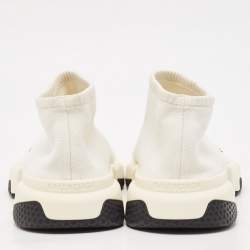 Balenciaga Off white Knit Fabric Speed Trainer Sneakers Size 42