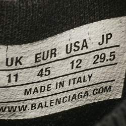 Balenciaga Black Knit Fabric speed 2.0 High Top Sneakers Size 45
