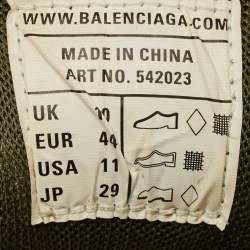 Pre Owned Balenciaga Green Faux Leather and Mesh Track Sneakers Size 44