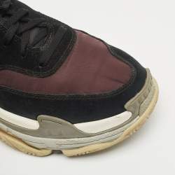 Balenciaga Multicolor Faux Leather and Nylon Triple S Lace Up Sneakers Size 41