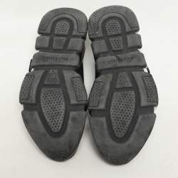 Pre Owned Balenciaga Black Knit Fabric Graffiti Speed Trainer Sneakers Size 41