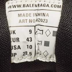 Balenciaga Black Faux Leather and Mesh Track Sneakers Size 43