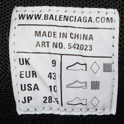 Balenciaga Grey/White Faux Leather and Mesh Track Sneakers Size 43