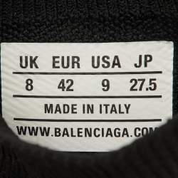 Balenciaga Black Knit Speed 2.0 Clear Sole Trainer Sneakers Size 42