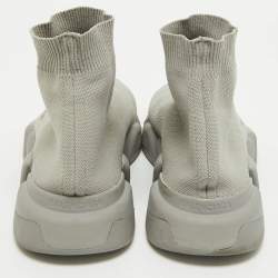Balenciaga Grey Knit Fabric Speed Trainer Slip On Sneakers Size 41