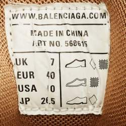 Balenciaga Brown Faux Leather and Mesh Track 2 Sneakers Size 40