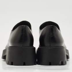 Pre Owned Balenciaga Black Leather Rhino Derby Size 42