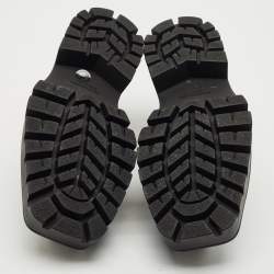 Pre Owned Balenciaga Black Leather Rhino Derby Size 42