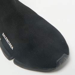 Balenciaga Black Knit Fabric Speed Trainer Sneakers Size 43