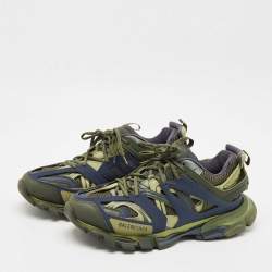 Pre Owned حذاء رياضي بالنسياغا تراك جلد صناعي وشبك متعدد الألوان مقاس 44