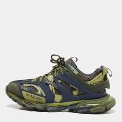 Balenciaga Multicolor Mesh and Faux Leather Track Sneakers Size 44