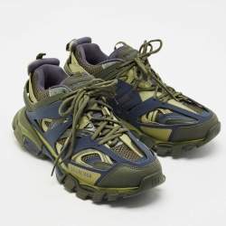 Pre Owned حذاء رياضي بالنسياغا تراك جلد صناعي وشبك متعدد الألوان مقاس 44