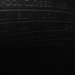 Pre Owned Balenciaga Black Rubber Flat Pool Mules Size 44