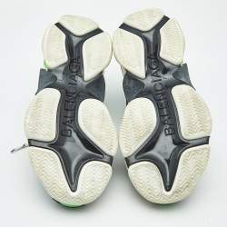 Balenciaga Multicolor Mesh and Nubuck Leather Triple S Clear Sole Low Top Sneakers Size 41