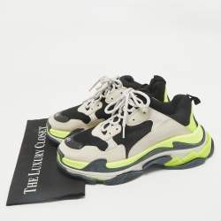 Balenciaga Multicolor Mesh and Nubuck Leather Triple S Sneakers Size 41