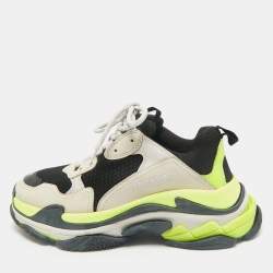 Balenciaga Multicolor Mesh and Nubuck Leather Triple S Sneakers Size 41
