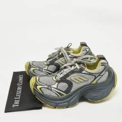 Pre Owned Balenciaga Grey Faux Leather and Mesh 10XL Sneakers Size 41