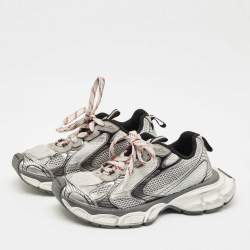 Balenciaga Grey Faux Leather and Mesh 3XL Sneakers Size 41