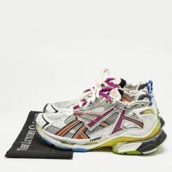 Balenciaga Multicolor Mesh And Synthetic Leather Runner Low Top Sneakers Size 41
