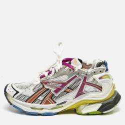 Balenciaga Multicolor Mesh And Synthetic Leather Runner Low Top Sneakers Size 41