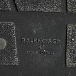 Pre Owned Balenciaga Black Leather and Mesh Race Runner Sneakers Size 43