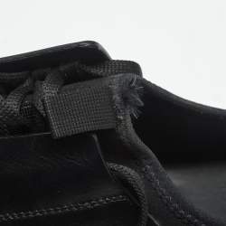 Pre Owned Balenciaga Black Leather and Mesh Race Runner Sneakers Size 43