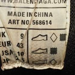 مملوكة مسبقًا Balenciaga Black Faux Leather and Mesh Track 2 Sneakers Size 43