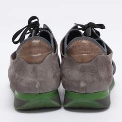 Pre Owned Balenciaga Multicolor Leather and Mesh Race Runner Low Top Sneakers Size 43