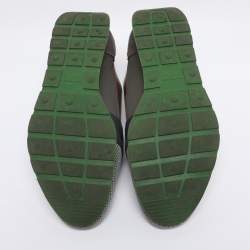 Pre Owned Balenciaga Multicolor Leather and Mesh Race Runner Low Top Sneakers Size 43