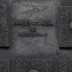 Pre Owned Balenciaga White Leather and Mesh Race Runner Low Top Sneakers Size 43